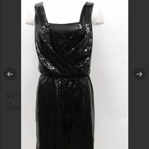 White House Black Market Black Sequin Party Dress